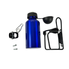 Велосипедна Фляга Shunfeng 300 Мл Алюмінієва Синя З Фляготримачем