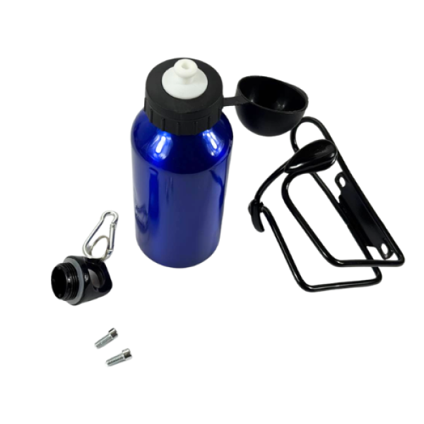 Велосипедна Фляга Shunfeng 300 Мл Алюмінієва Синя З Фляготримачем