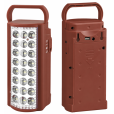 Ліхтар акумуляторний світлодіодний ALMINA MX-2606L, Червоний 24 SMD, 6В 4А·год, з функцією Power Bank, зарядка від 220В