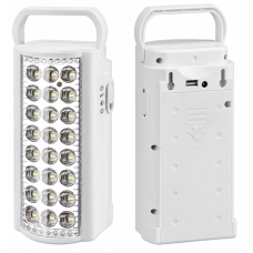 Ліхтар акумуляторний світлодіодний ALMINA MX-2606L, Білий 24 SMD, 6В 4А·год, з функцією Power Bank, зарядка від 220В