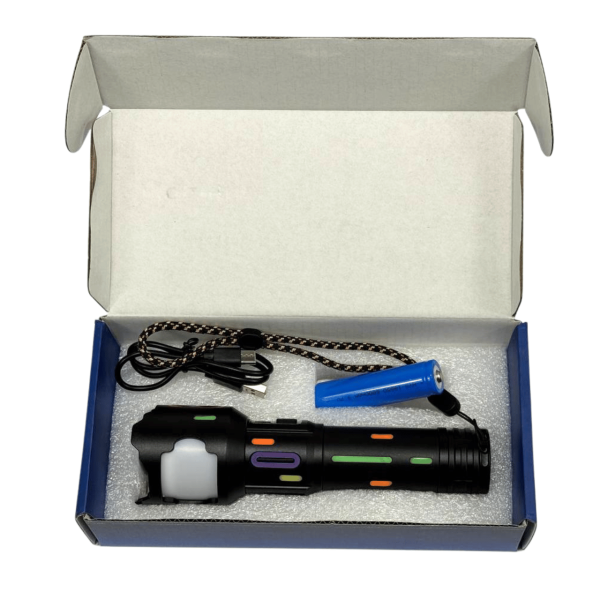 Ліхтар NIGHT VISION FLUORESCENCE BL-2405-TG 1x18650 Power Bank Індикація Заряду ЗУ Type-C Zoom Ліхтар NIGHT VISION FLUORESCENCE BL-2405-TG 1x18650 Power Bank Індикація Заряду ЗУ Type-C Zoom