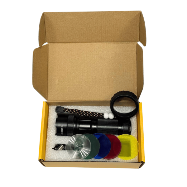 Ліхтар AK180 WHITE LASER LED PM30-TG 1х38650 Power Bank ЗП Type-C Zoom 5 Фільтрів Ліхтар AK180 WHITE LASER LED PM30-TG 1х38650 Power Bank ЗП Type-C Zoom 5 Фільтрів