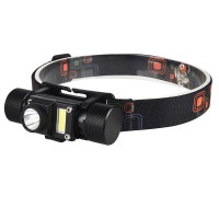 Фонарь налобный XQ-210-2-XPE+COB, 1x18650, ЗУ Type-C, zoom