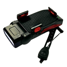 Фара 4в1 LY-25-2 червона ліхтар із сигналом і кріпленням телефона+павербанк LED/USB кут нахилу світла регулюється YAJIAPLUS