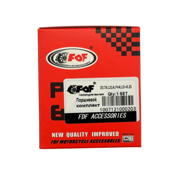 Поршень Для Мопеда Дельта Delta-110 FDF 1 Ремонт Ф52.4+0.25 Палец 13мм Поршень Для Мопеда Дельта Delta-110 FDF 1 Ремонт Ф52.4+0.25 Палец 13мм