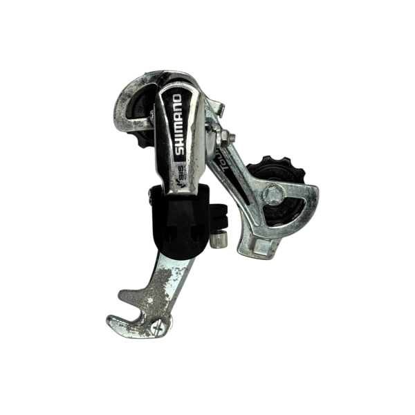 Велосипедний Задній Перемикач TY-21 Shimano 6 Швидкостей Гачок Білий Дефект Корозії