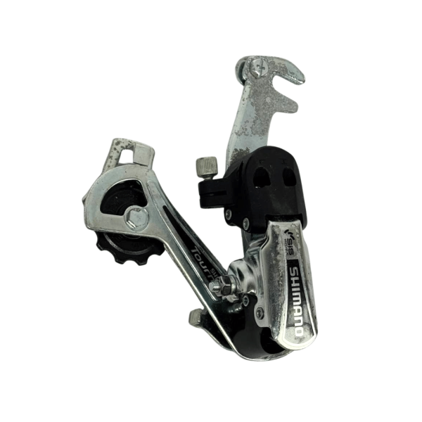 Велосипедний Задній Перемикач TY-21 Shimano 6 Швидкостей Гачок Білий Дефект Корозії