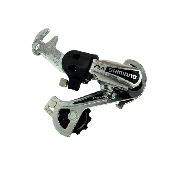 Велосипедний Задній Перемикач TY-21 Shimano 6 Швидкостей Гачок Білий Дефект Корозії