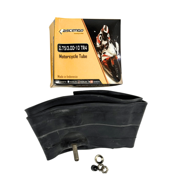 Камера Для Мототехніки TR4 Ascendo 2.75/3.00-10 Прямий Вентиль Shrader Індонезія Камера Для Мототехніки TR4 Ascendo 2.75/3.00-10 Прямий Вентиль Shrader Індонезія
