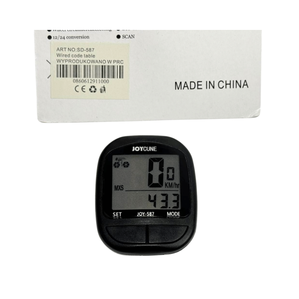 Велосипедний Спідометр SD-587 15 Функцій З Виносною Кнопкою Велосипедний Спідометр SD-587 15 Функцій З Виносною Кнопкою
