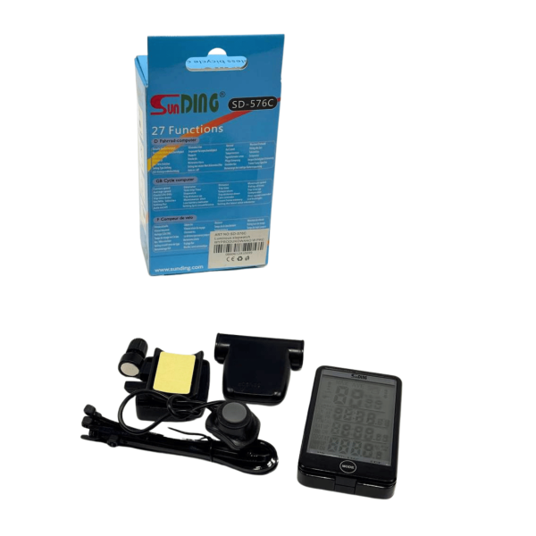 Велосипедний Спідометр SD-576C Бездротовий 27 Функцій З Виносною Кнопкою Велосипедний Спідометр SD-576C Бездротовий 27 Функцій З Виносною Кнопкою