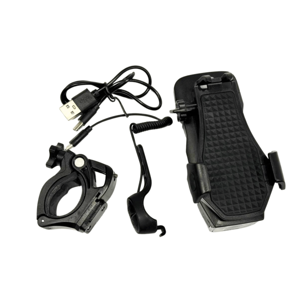 Велосипедна Фара BG-1951/HJ-068 З Сигналом та Тримачем Телефона 5 Режимів Велосипедна Фара BG-1951/HJ-068 З Сигналом та Тримачем Телефона 5 Режимів