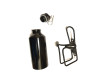 Велосипедная Фляга Shunfeng 300 Мл Алюминиевая Черная С Флягодержателем