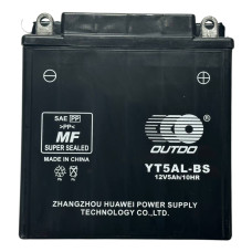 Акумулятор YT5AL-BS 12V5Ah/10HR кислотний високий вузький Outdo