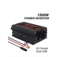 Інвертор перетворювач з 12V на 220-240V LVYUAN 750W максимальна потужність 1500W LVYUAN