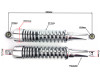 Амортизатор Задний Для Мопеда Delta 50/70/110 GO 340мм Хром 2шт