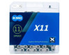 Велосипедная Цепь X11 KMC 11 Скоростей Хром/Черный 118 Звеньев
