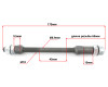 Велосипедная Ось Задняя Тайвань 10 Мм Длина 175 Мм