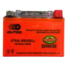 Аккумулятор UTX4L-BS (iGEL) 12V4Ah/10HR гелевой с индикатором Outdo