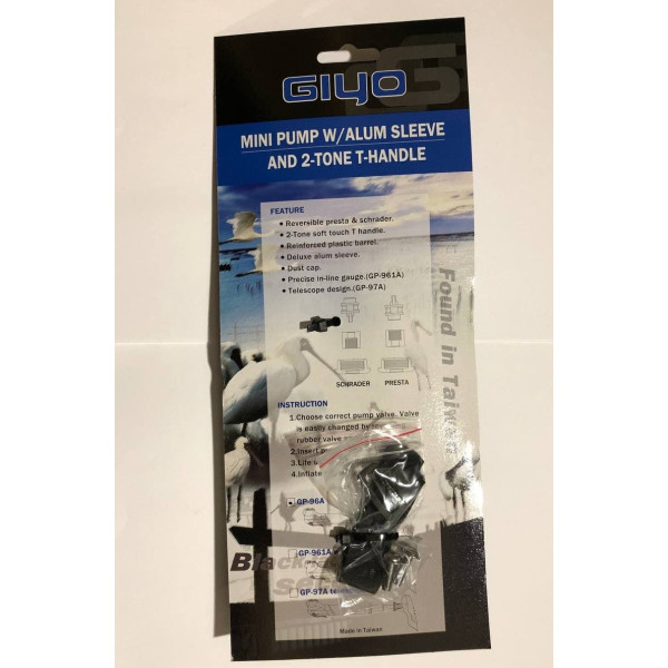 Велосипедный Насос Giyo GP-96A Синий Алюминиевый Крепеж На Раму