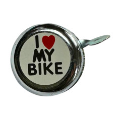 Звонок металл хром I love my bike Китай