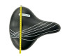 Велосипедне Сідло Широке З Білими Смугами