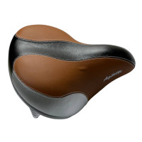 Велосипедне Сідло 82E На Чотирьох Пружинах Чорно-Коричневе Широке Agilette