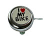 Велосипедный Звонок "I Love My Bike" Металлический Хром (Китай)