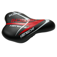 Дитяче сідло 296 чорне з біло-червоними написами hengchi Agilette