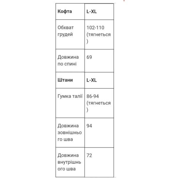 Термобелье, нижнее белье Турция 3 в 1 L-XL Kota Thermal