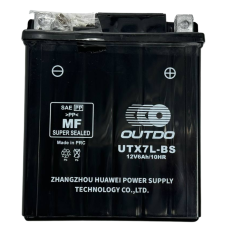 Аккумулятор UTX7L-BS 12V6Ah/10HR кислотный высокий узкий 10.01.2024 Outdo