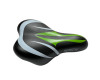 Велосипедне Дитяче Сідло Agilette 296 Чорне З Біло-Зеленими Смужками