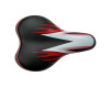 Велосипедне Дитяче Сідло Agilette 296 Чорне (Полум’я) З Біло-Червоними Смугами