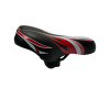 Велосипедне Дитяче Сідло Agilette 296 Чорне (Полум’я) З Біло-Червоними Смугами