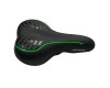 Велосипедное Седло 476 Без Пружин Черно-Зеленое Agilette