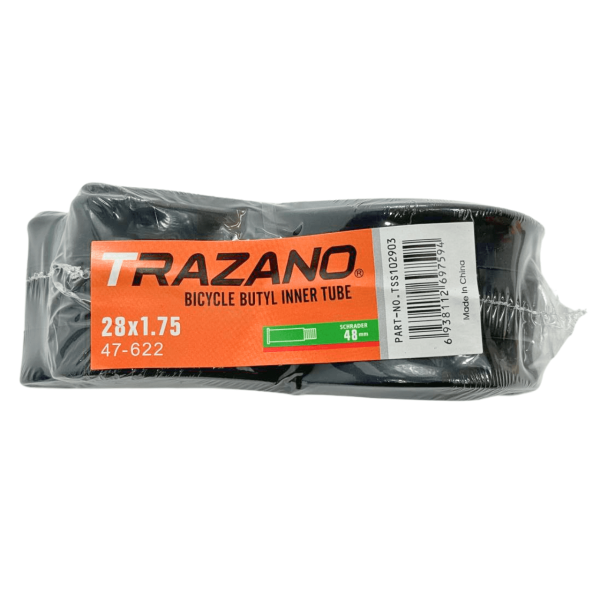 Велосипедная Камера Trazano 28x1.75 (47-622) (AV 48мм) Прямой Вентиль Shrader