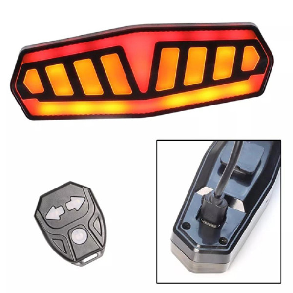 Велосипедний Стоп Поворот Baisk FY-1828 З Дистанційним Пультом LED-USB C-Type Тонований Сигнал