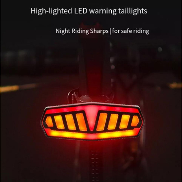 Велосипедний Стоп Поворот Baisk FY-1828 З Дистанційним Пультом LED-USB C-Type Тонований Сигнал