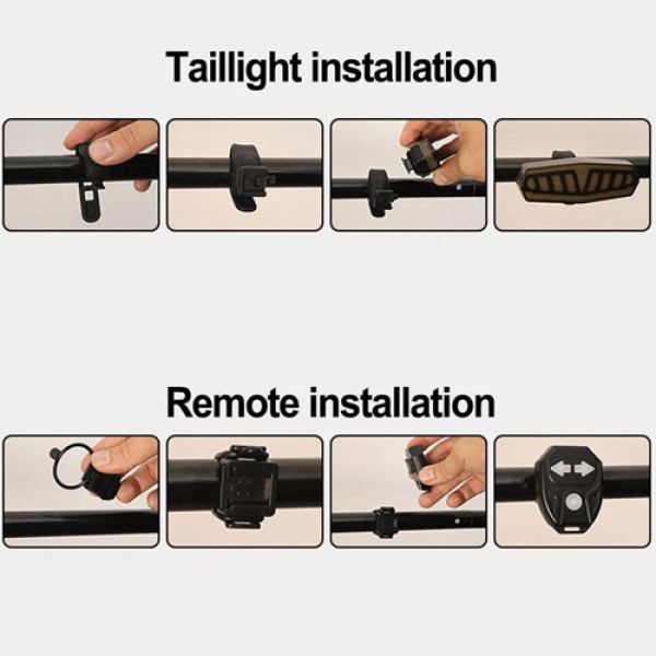 Велосипедний Стоп Поворот Baisk FY-1828 З Дистанційним Пультом LED-USB C-Type Тонований Сигнал