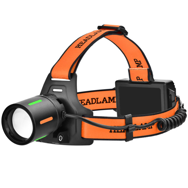 Ліхтар Налобний NIGHT VISION FLUORESCENCE BL-T67-TG+COB White+Red 3x18650 1 Режим Power Bank ЗП Type-C Zoom