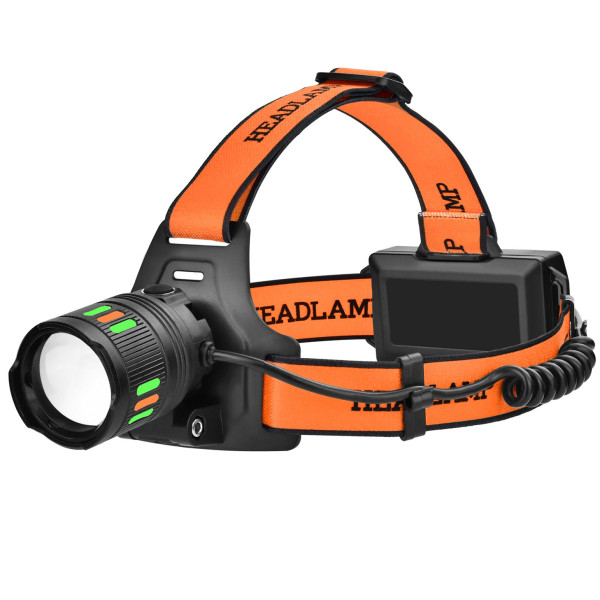 Ліхтар Налобний NIGHT VISION FLUORESCENCE BL-T203-TG+COB White+Red 2x18650 1 Режим ЗП Type-C Zoom