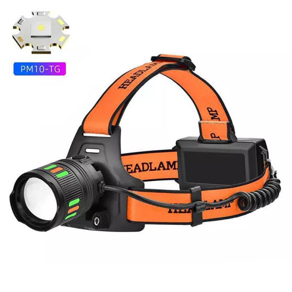 Ліхтар Налобний NIGHT VISION FLUORESCENCE BL-T203-TG+COB White+Red 2x18650 1 Режим ЗП Type-C Zoom