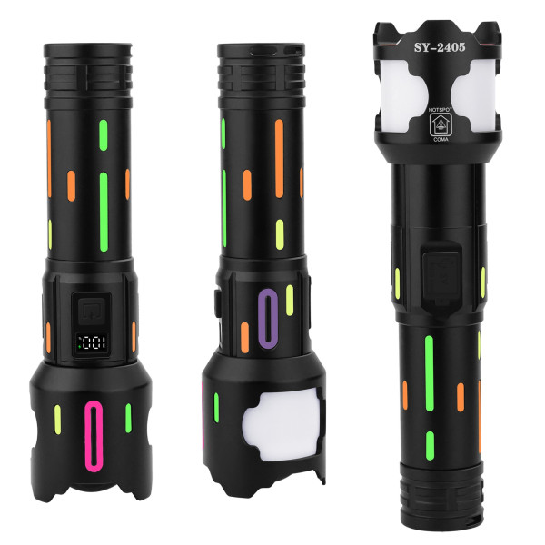 Ліхтар NIGHT VISION FLUORESCENCE BL-2405-TG 1x18650 Power Bank Індикація Заряду ЗУ Type-C Zoom Ліхтар NIGHT VISION FLUORESCENCE BL-2405-TG 1x18650 Power Bank Індикація Заряду ЗУ Type-C Zoom