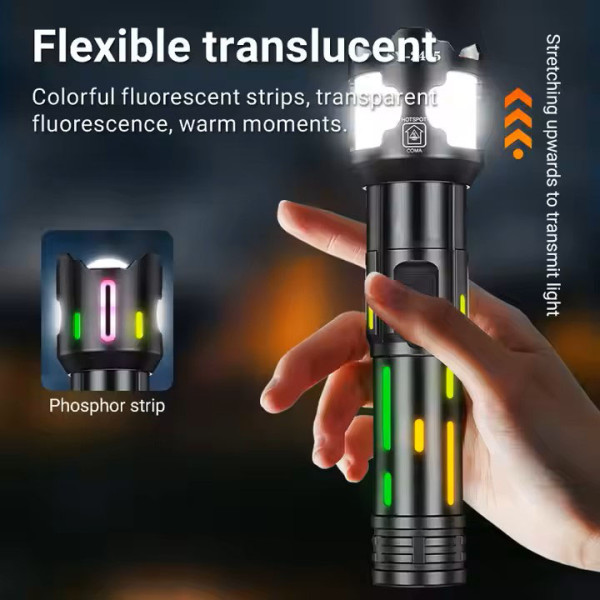 Ліхтар NIGHT VISION FLUORESCENCE BL-2405-TG 1x18650 Power Bank Індикація Заряду ЗУ Type-C Zoom Ліхтар NIGHT VISION FLUORESCENCE BL-2405-TG 1x18650 Power Bank Індикація Заряду ЗУ Type-C Zoom