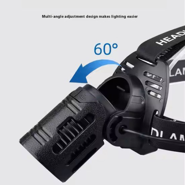 Ліхтар налобний CARBON BL-2322-TG+3LED(white+red+blue+green), Motion Sensor, 3x18650, ЗУ Type-C, zoom