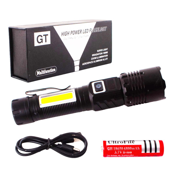 Ліхтар COB18-WHITE LASER LED PM10-TG+COB 1x18650 Power Bank Магніт ЗУ Type-C Zoom Ліхтар COB18-WHITE LASER LED PM10-TG+COB 1x18650 Power Bank Магніт ЗУ Type-C Zoom