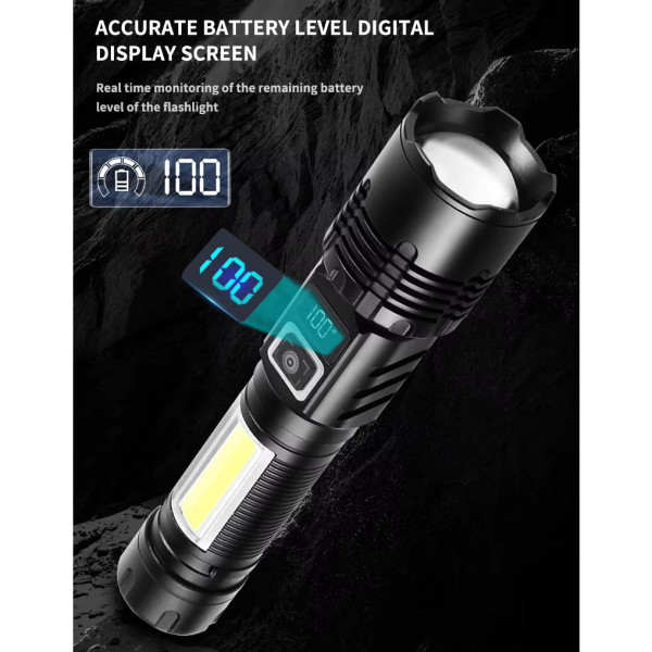 Ліхтар COB18-WHITE LASER LED PM10-TG+COB 1x18650 Power Bank Магніт ЗУ Type-C Zoom Ліхтар COB18-WHITE LASER LED PM10-TG+COB 1x18650 Power Bank Магніт ЗУ Type-C Zoom