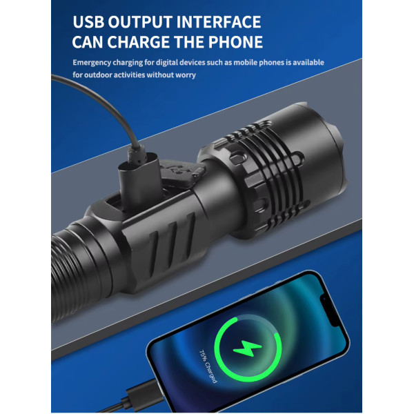 Ліхтар COB18-WHITE LASER LED PM10-TG+COB 1x18650 Power Bank Магніт ЗУ Type-C Zoom Ліхтар COB18-WHITE LASER LED PM10-TG+COB 1x18650 Power Bank Магніт ЗУ Type-C Zoom