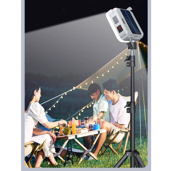 Ліхтар Кемпінг DP-K7-100 3х18650 Сонячна Панель Power Bank ЗП Type-C Гачок Ліхтар Кемпінг DP-K7-100 3х18650 Сонячна Панель Power Bank ЗП Type-C Гачок