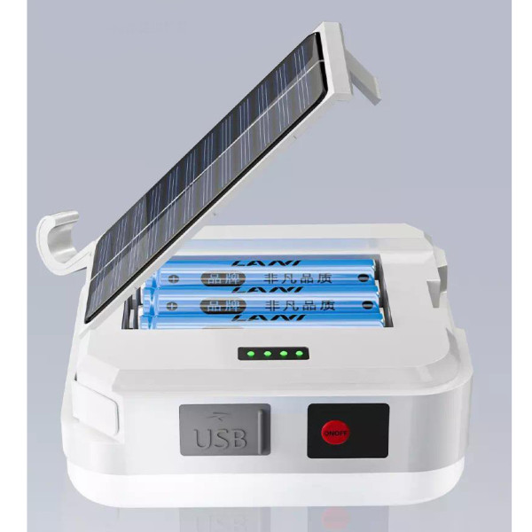 Ліхтар Кемпінг DP-K7-100 3х18650 Сонячна Панель Power Bank ЗП Type-C Гачок Ліхтар Кемпінг DP-K7-100 3х18650 Сонячна Панель Power Bank ЗП Type-C Гачок